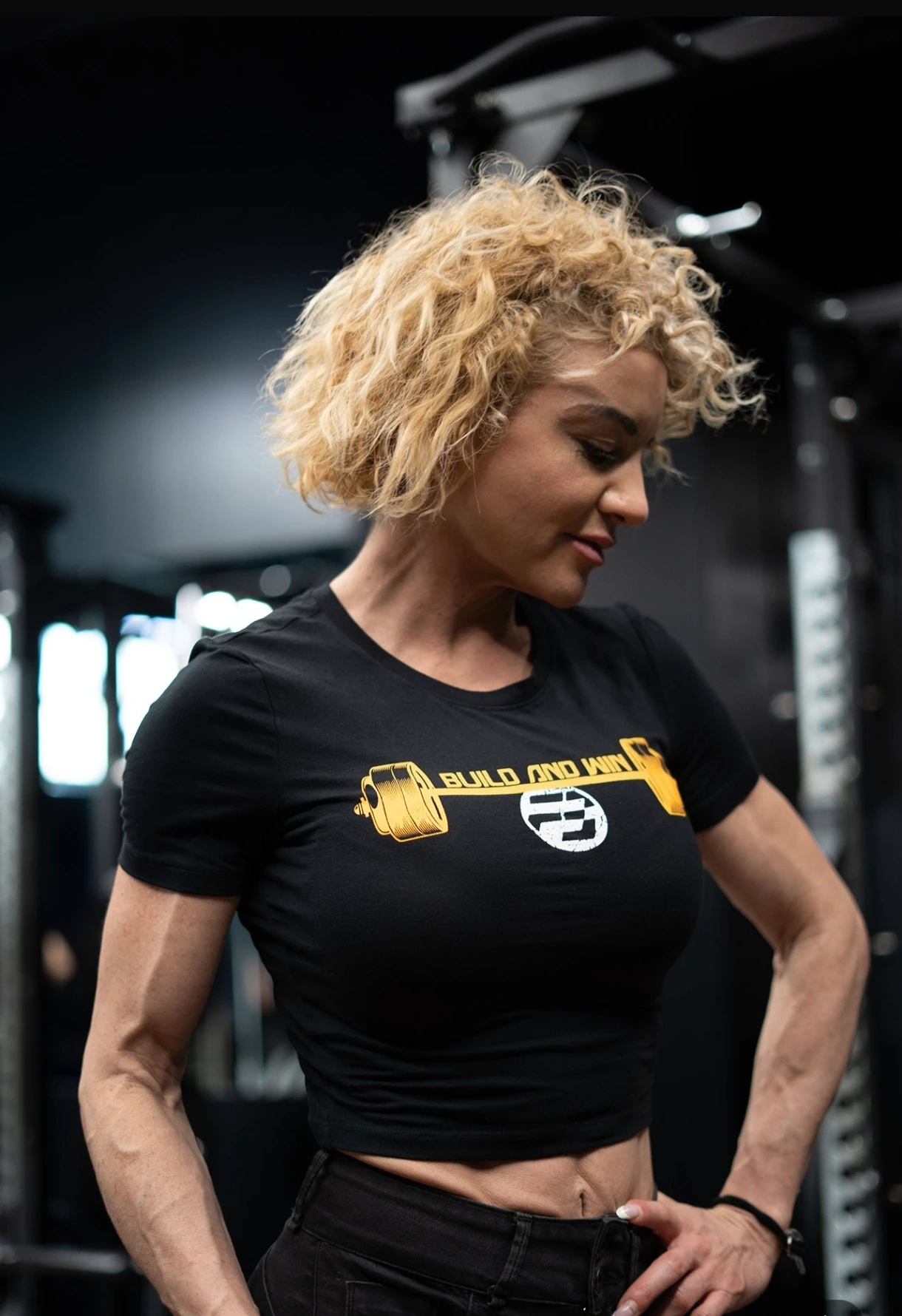 CAMISETA CROPPED OLYMPIC BAR BAW MUJER - Vista 1
